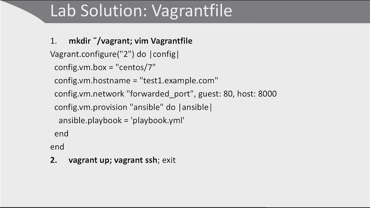 Vagrant и Ansible playbook
